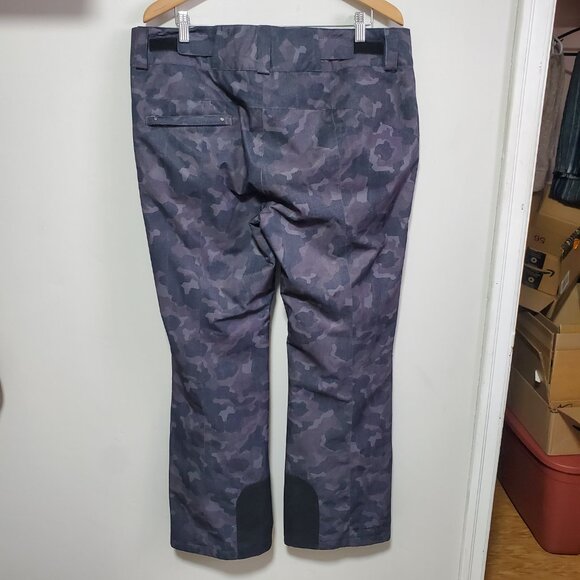 OBERMEYER Malta Snow Ski Pants HydroBlock Waterproof Grey Camo Women's 14 x 32" - Picture 7 of 16